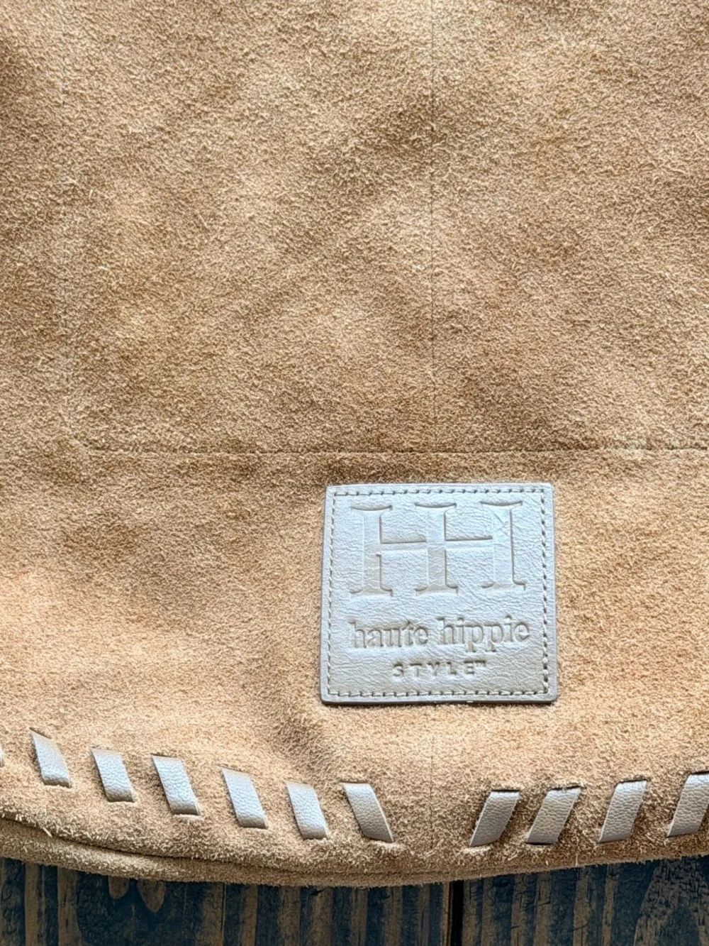 NWOT Haute Hippie Style Suede Leather Hobo Bag & Pouch